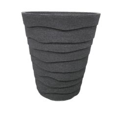 אדנית מחוספס ומעוצב בצבע אפור כהה