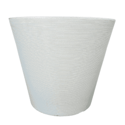גביע קווים נמוך בצבע לבן