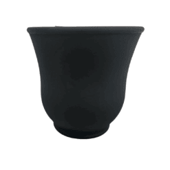 אדנית קעור מודרני חלק שחור – גדול