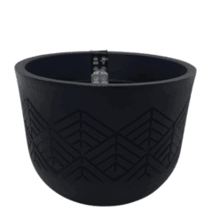 אדנית מעוטרת נמוכה בצבע שחור