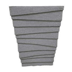 גביע מרובע דקורטיבי מעוטר בצבע אפור