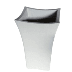 אדנית מרובעת נפתחת  בצבע אופר בהיר