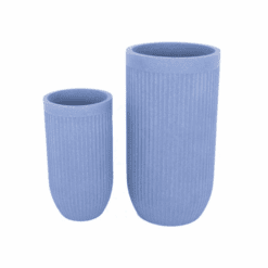 סט אדניות פסים גבהות בצבע אפור