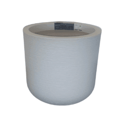 אדנית עגולה פסים צבע לבן