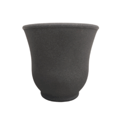 אדנית קעור מודרני חלק אפור כהה – גדול