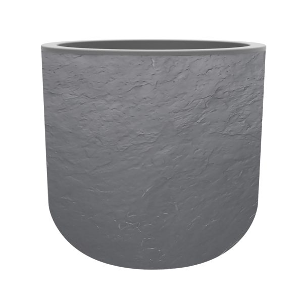 אדנית עגולה אבן צבע אפור