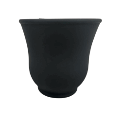 אדנית קעור מודרני חלק שחור – גדול