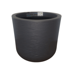 אדנית עגולה פסים צבע שחור