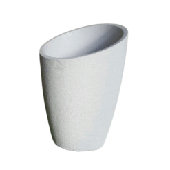 גביע עם שפה משתנה בצבע אפור בהיר