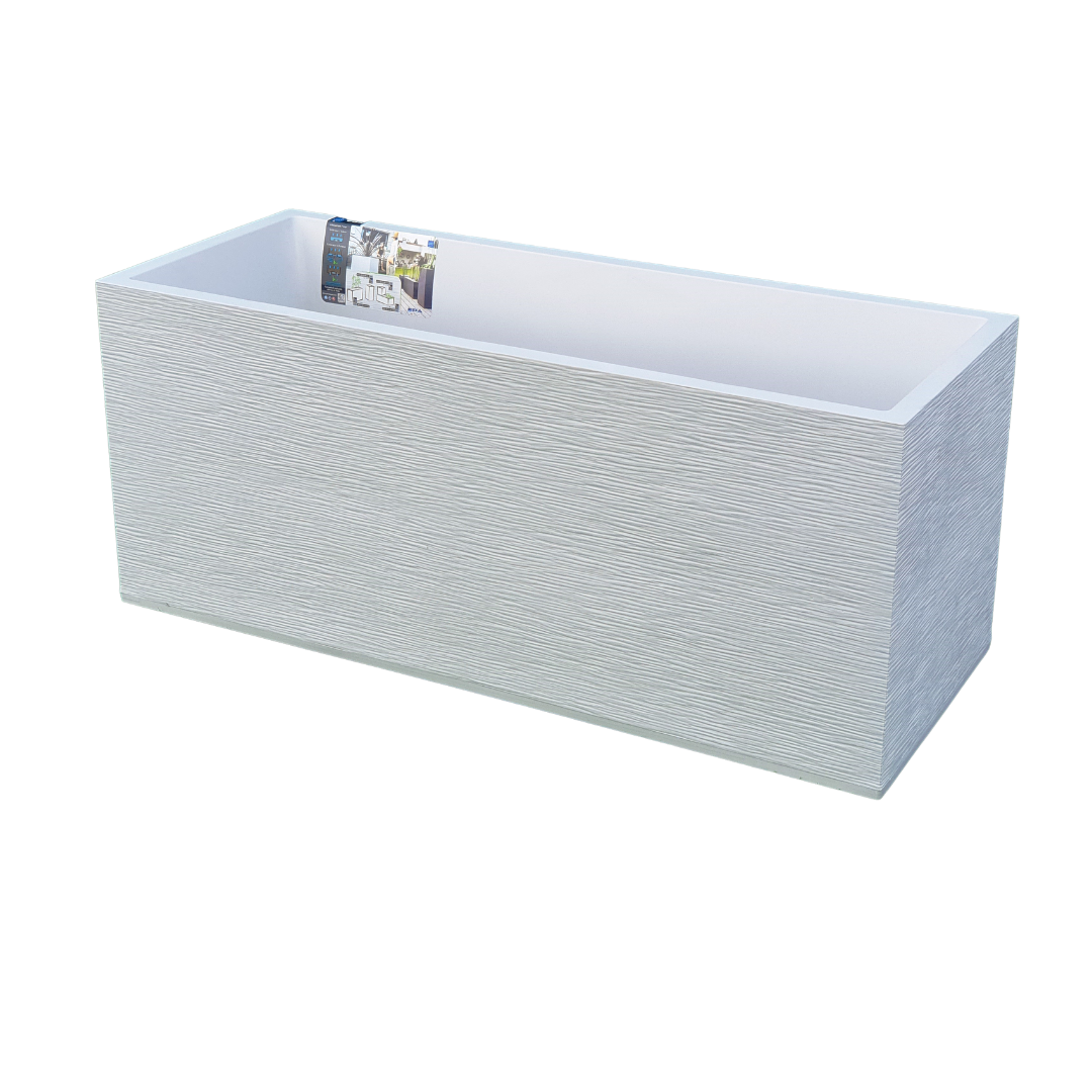 אדנית EDA - XL גדולה - גימור פסים לבן